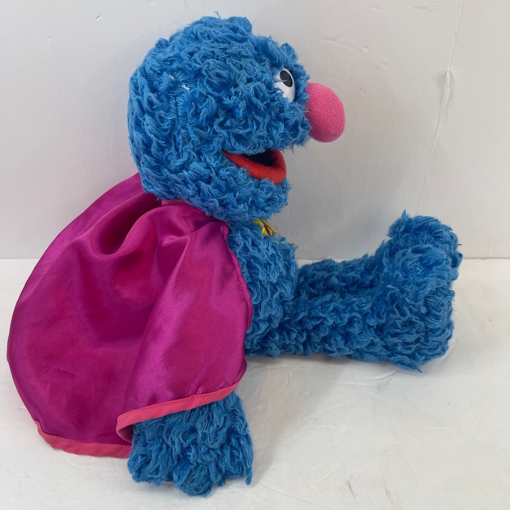 Sesame Street Super Grover Plush Toy Kids Blue Superhero Cape - Picture 5 of 13